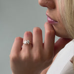 Toi et moi diamond engagement ring