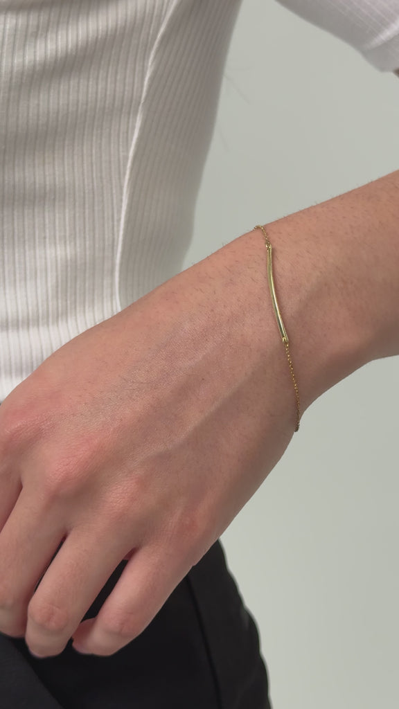 gold bar bracelet