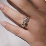 STATEMENT PEAR CUT DIAMOND WEDDING RING