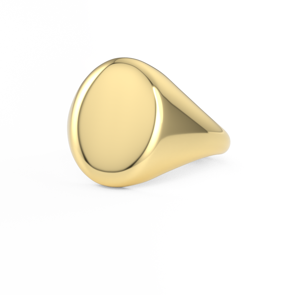 Solid Gold 9kt Oval Signet Ring