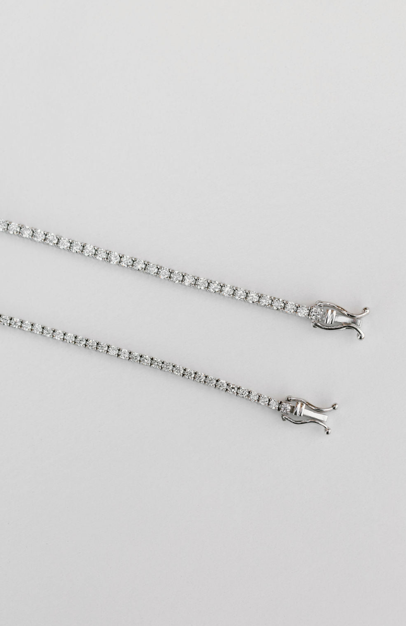 petite tennis necklace