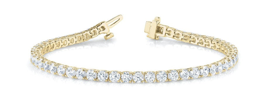 Yellow Gold 2.40ct Diamond Tennis Bracelet