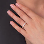 asscher cut diamond statement wedding ring

