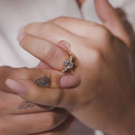 ROUND TRILOGY THREE STONE ENGAGEMENT RING