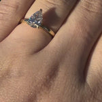 Pear Cut Diamond Solitaire Engagement Ring