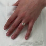 Bezel Set Emerald Cut Diamond Solitaire Engagement Ring