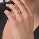 Baguette cut and round cut diamond wedding ring