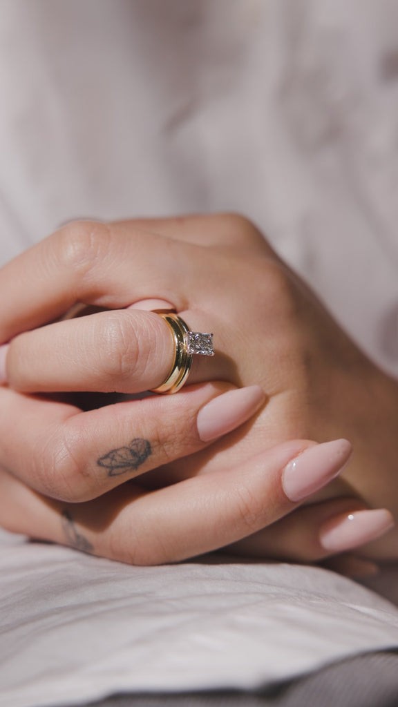  a plain half round engagement ring