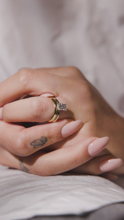  a plain half round engagement ring