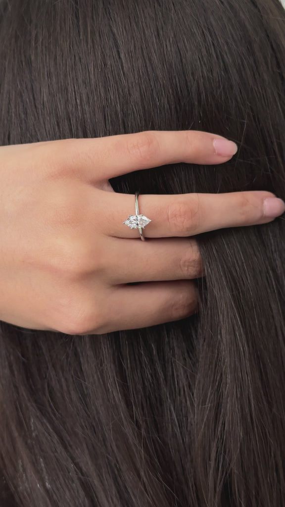 marquise diamond solitaire engagement ring
