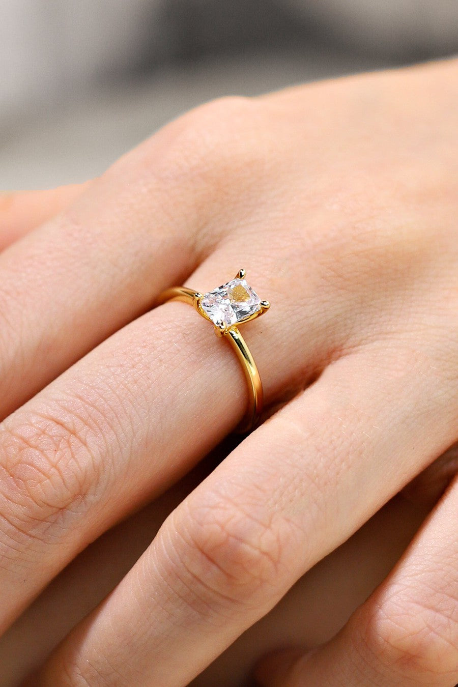 Radiant Cut Diamond Solitaire Engagement Ring | Ready Sooner