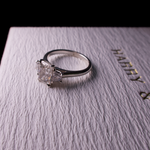 radiant cut trilogy diamond ring
