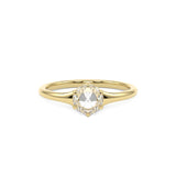 Rose Cut Solitaire Engagement Ring