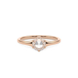 Rose Cut Solitaire Engagement Ring