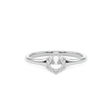 Rose Cut Solitaire Engagement Ring