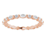 rose gold diamond ring with marquise diamonds and round diamonds 2