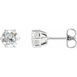 18kt White Gold Diamond Stud Earrings