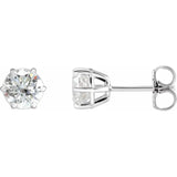18kt White Gold Diamond Stud Earrings