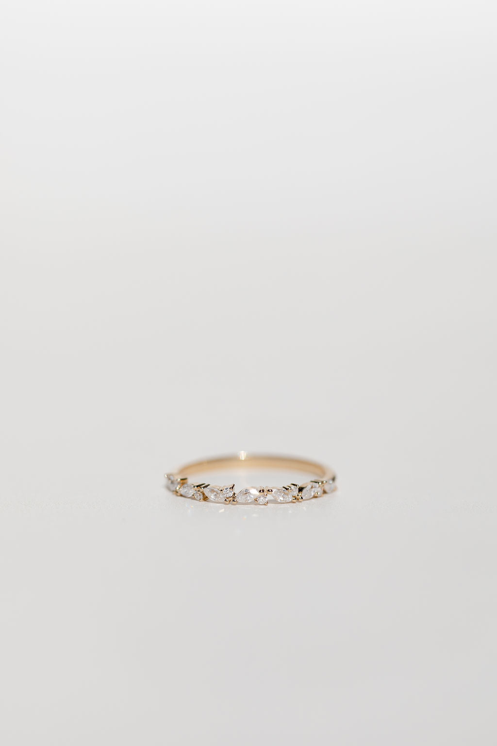 round and marquise cut diamond wedding ring