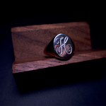 signet white gold ring