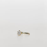 six claw round brilliant cut diamond solitaire engagement ring