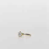 six claw round brilliant cut diamond solitaire engagement ring