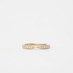 tapered diamond wedding ring in yellow gold