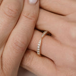 tapered diamond wedding band