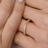 tapered diamond wedding band