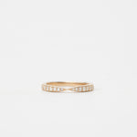tapered diamond wedding ring in yellow gold