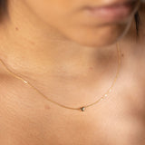 tiny heart thin chain necklace