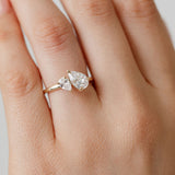 Toi et Moi Engagement Ring 2 Pear Cut Diamonds