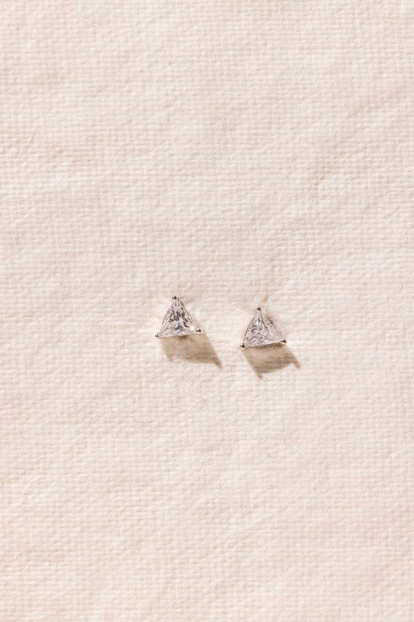 triangle diamond earrings 