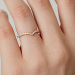 v shape diamond wedding ring