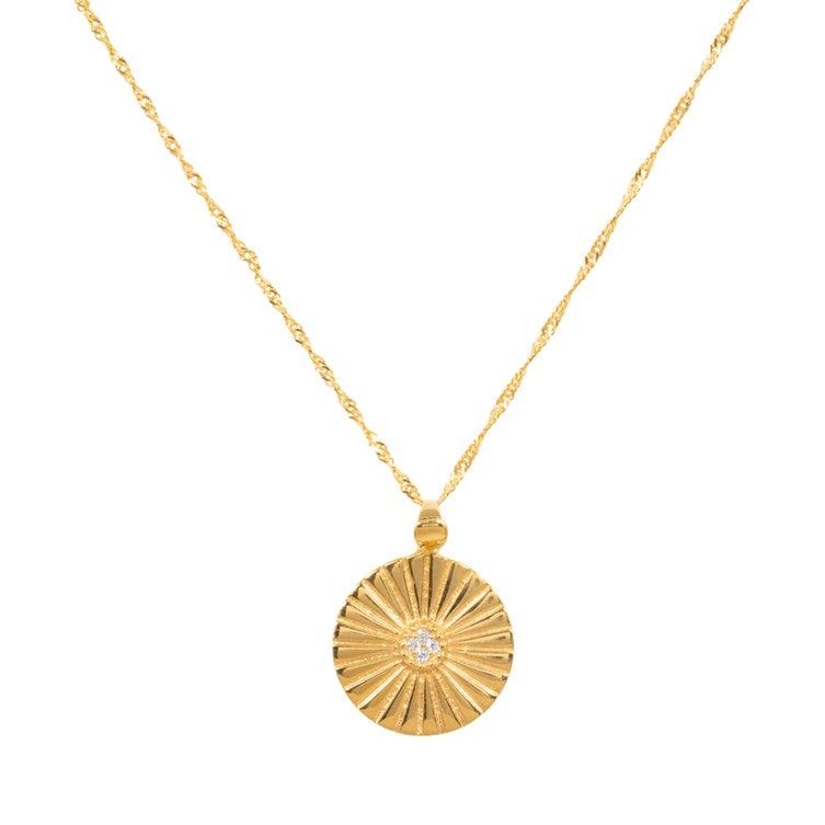 yellow gold vintage gold coin medallion necklace adelaide