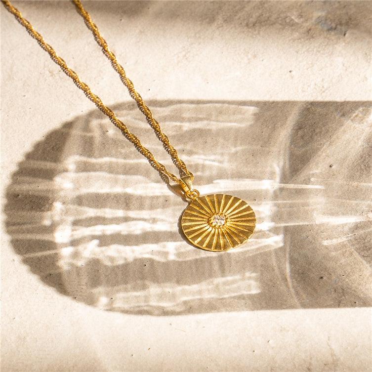 yellow gold vintage gold coin medallion necklace adelaide