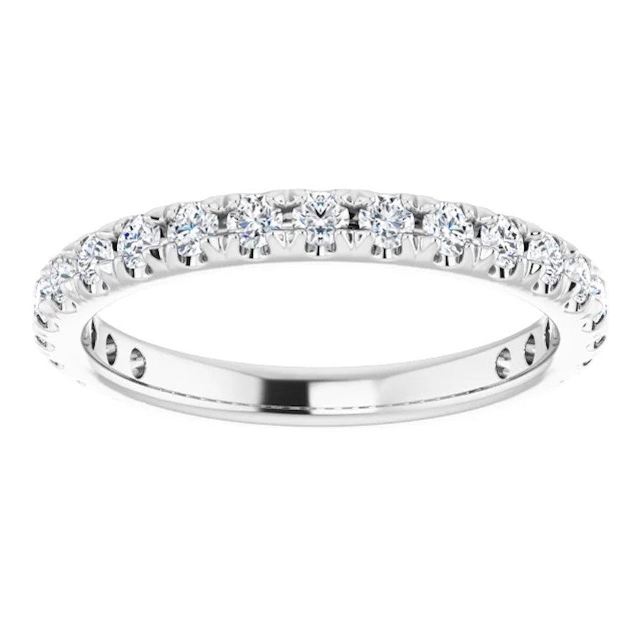 white gold 4 claw diamond wedding ring