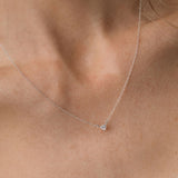 white gold diamond trilliant pendant necklace
