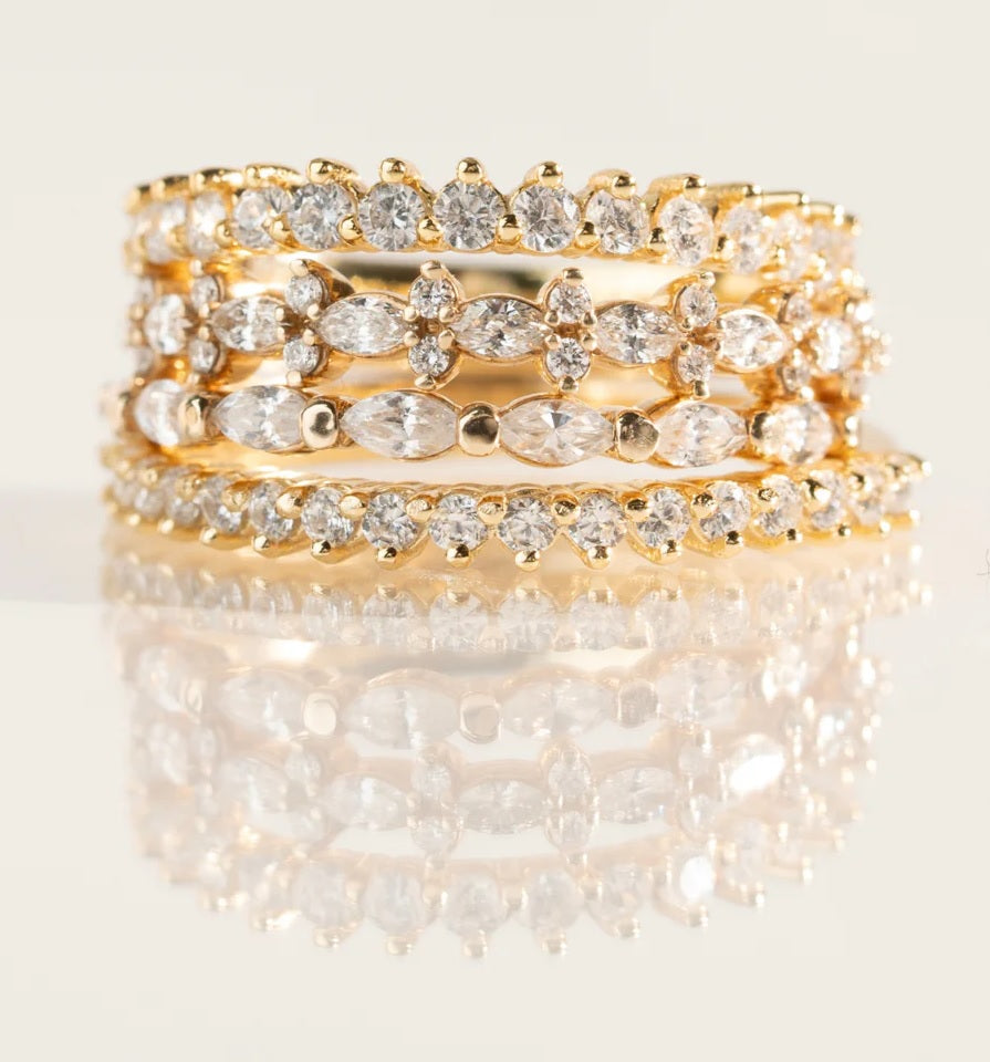 Wedding ring stack for women
