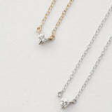 yellow gold and white gold diamond trilliant pendant necklace