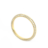 yellow gold diamond knife edge wedding ring