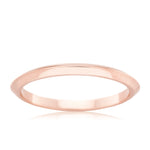 Knife edge wedding ring design in Rose gold 