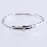 crossover bangle white Gold plated 